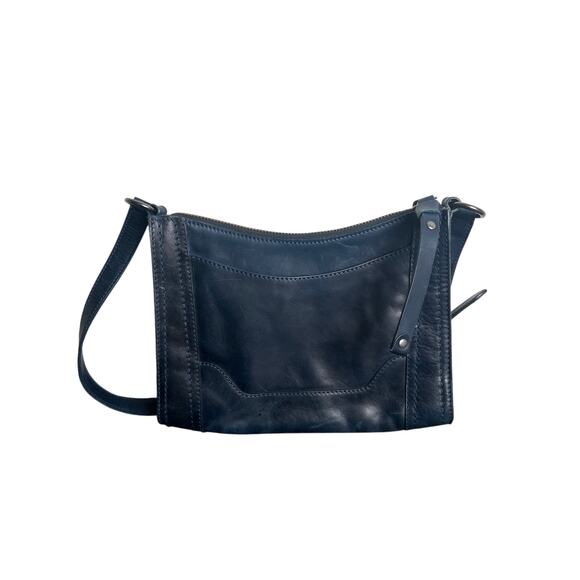 Frye Melissa Leather Crossbody In Blue - Picture 3 of 6